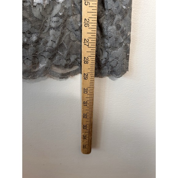 Wet Seal Y2K Cami Tank Top Gray Floral Lace Camisole Fairy Grunge Coquette Large - Picture 3 of 7